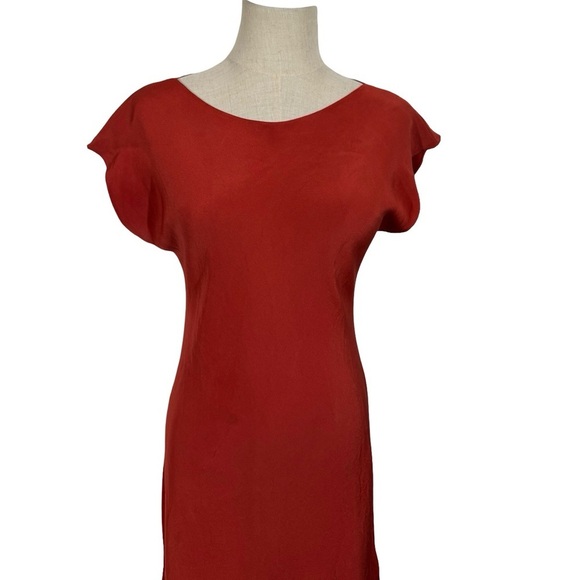 PETER COHEN 100% Silk Midi Slip Dress in Rust PLEASE READ - Picture 2 of 10